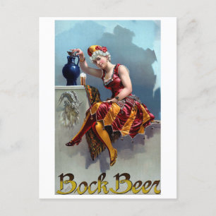 Carte Postale Affiche de bière vintage