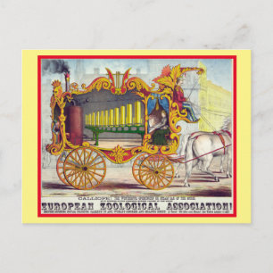 Carte Postale Affiche de cirque vintage Calliope pour la fête de