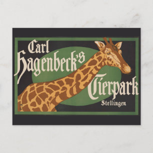 Carte Postale Affiche de cirque vintage Carl Hagenbeck's Tierpar
