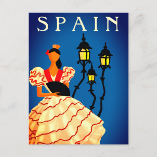 Carte Postale Affiche de danseuse flamenco d'Espagne