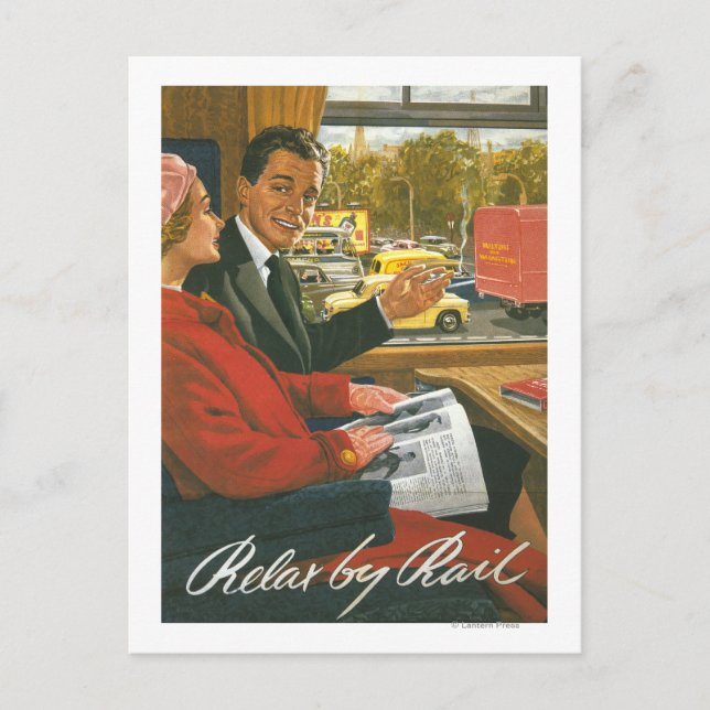 Carte Postale Affiche de détente des chemins de fer britanniques (Devant)
