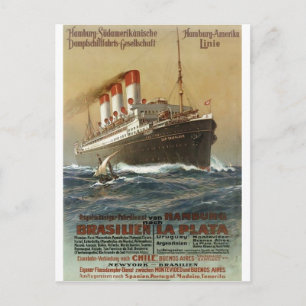 Carte Postale Affiche de Hambourg 1899 - Cruise Ship Liner