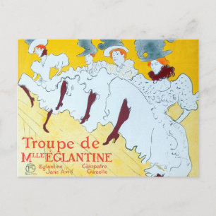 Carte Postale Affiche de la danseuse jaune de Toulouse Lautrec