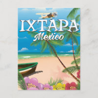 Affiche de la plage d'Ixtapa au Mexique