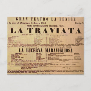 Carte Postale Affiche de la première mondiale de La Traviata (18