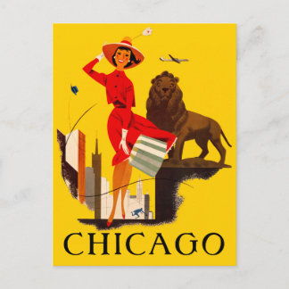 Carte Postale Affiche de la ville de Chicago Windy City