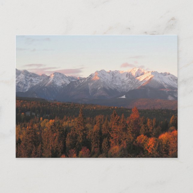 Carte Postale Affiche de l'automne des Tatras (Devant)