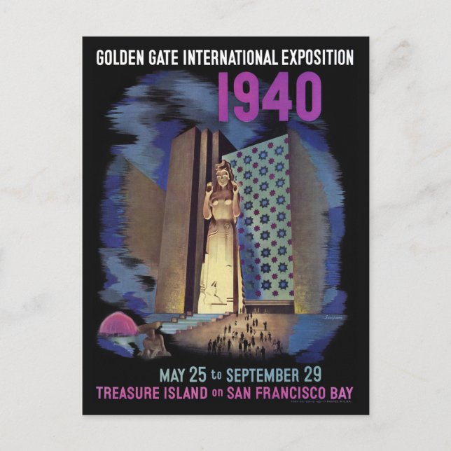 Carte Postale Affiche de l'exposition internationale Golden Gate (Devant)