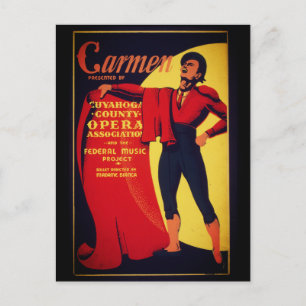 Carte Postale Affiche de l'opéra Carmen