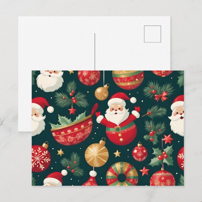 Carte Postale Affiche de Noël (Devant / Derrière)
