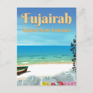 Carte Postale Affiche de plage de Fujairah Émirats Arabes Unis