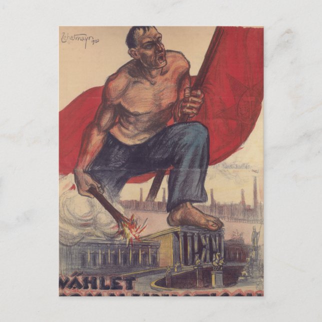 Carte Postale Affiche de propagande communiste (Devant)