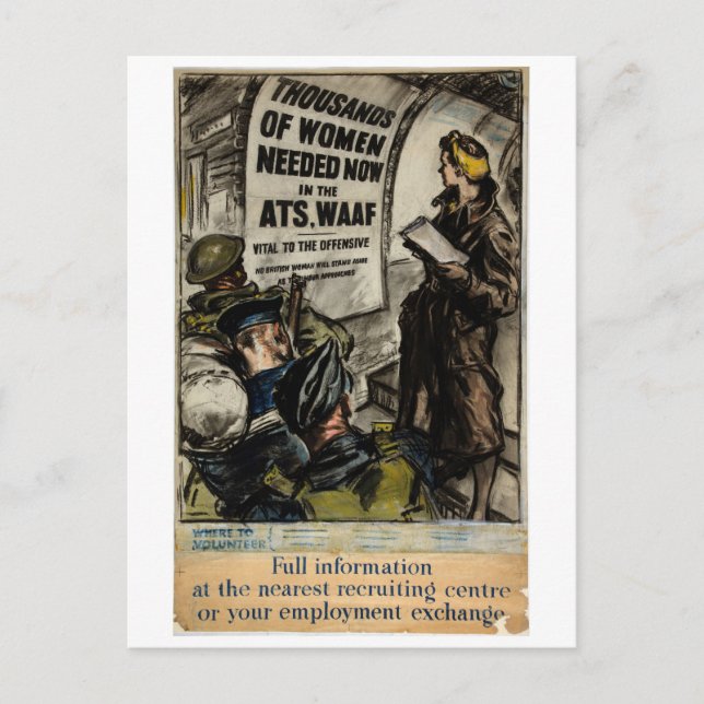 Carte Postale Affiche de recrutement des forces aériennes ATS_Pr (Devant)
