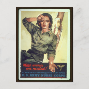 Carte Postale Affiche de recrutement en soins infirmiers WW - Ar