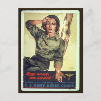 Carte Postale Affiche de recrutement en soins infirmiers WW - Ar