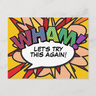 Carte Postale Affiche de report de date de WHAM Comic Book Pop A