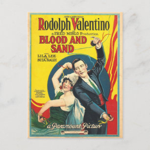 Carte Postale Affiche de Sang et de Sable de Rudolf Valentino