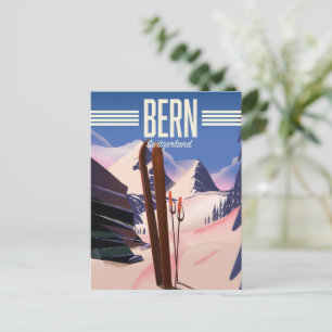 Carte Postale Affiche de ski à Berne en Suisse