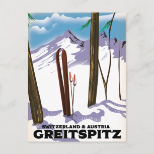 Carte Postale Affiche de ski Brauneck Bavière, Allemagne