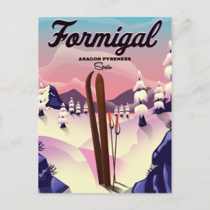 Carte Postale Affiche de ski Brauneck Bavière, Allemagne