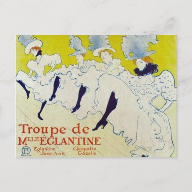 Carte Postale Affiche de Toulouse Lautrec (Devant)