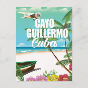 Carte Postale Affiche de vacances de plage à Cayo Guillermo