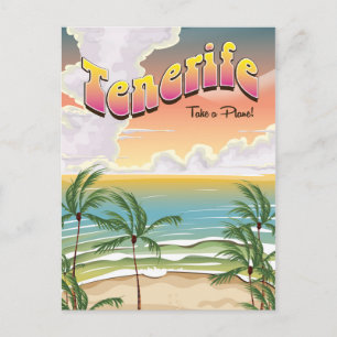 Carte Postale Affiche de vacances de plage à Tenerife