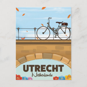 Carte Postale Affiche de vacances d'Utrecht Pays-Bas.