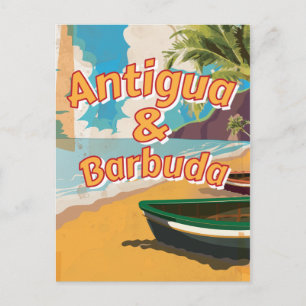 Carte Postale Affiche de vacances vintage d'Antigua-et-Barbuda