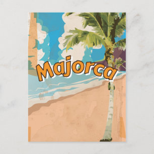 Carte Postale Affiche de vacances vintage Majorque