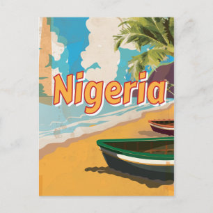 Carte Postale Affiche de vacances vintage Nigeria