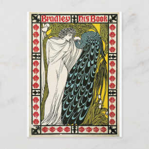 Carte Postale Affiche de Vintage:Peacock:Woman