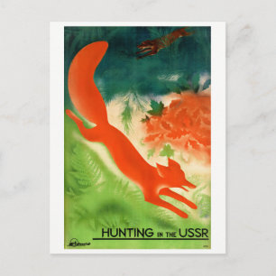 Carte Postale Affiche de Vintage voyage restaurée de la chasse e