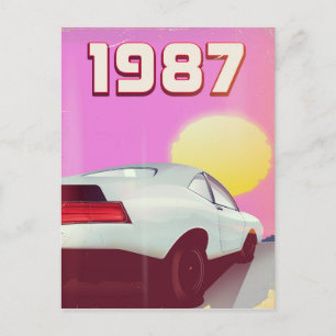 Carte Postale affiche de voiture de sport de 1987