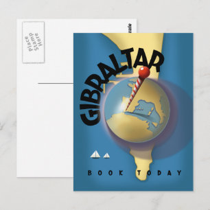 Carte Postale Affiche de voyage à Gibraltar