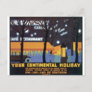 Carte Postale Affiche de voyage à l'ancienne