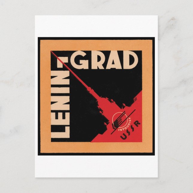 Carte Postale Affiche de voyage à Leningrad (Devant)