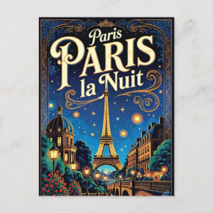Carte Postale Affiche de voyage à Paris,