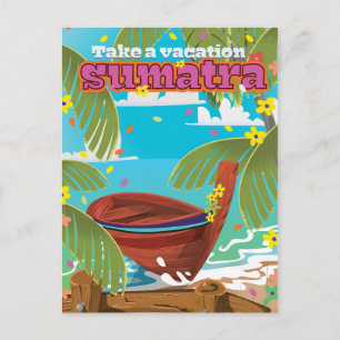 Carte Postale Affiche de voyage à Sumatra Indonésie