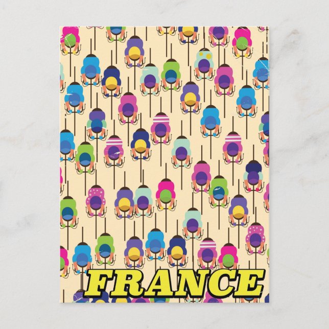 Carte Postale Affiche de voyage à vélo en France (Devant)