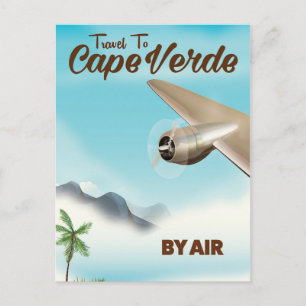 Carte Postale Affiche de voyage aérien au Cap-Vert