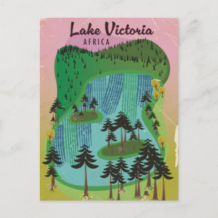Carte Postale Affiche de voyage africaine du lac Victoria