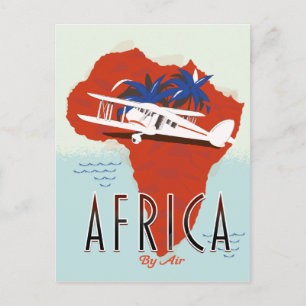 Carte Postale Affiche de voyage Afrique par avion