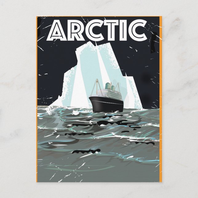 Carte Postale Affiche de voyage Arctic Vintage (Devant)