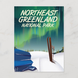 Carte Postale Affiche de voyage au Groenland du Nord-Est