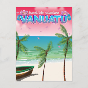 Carte Postale Affiche de voyage au Vanuatu "voyagez vers l'avent
