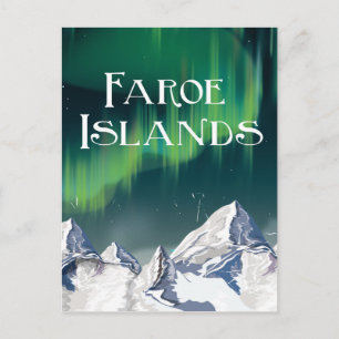 Carte Postale Affiche de voyage aux îles Féroé