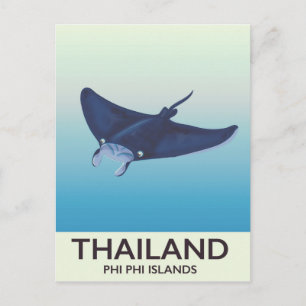 Carte Postale Affiche de voyage aux îles Phi Phi en Thaïlande