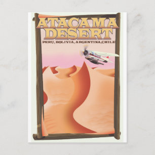 Carte Postale Affiche de voyage Aventure du désert d'Atacama.
