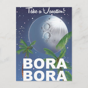 Carte Postale Affiche de voyage Bora Bora Moon
